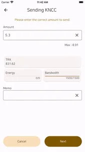 KNCC wallet screenshot 4