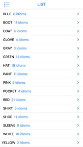 Clothing & Color idioms screenshot 0