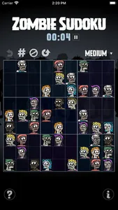 Zombie Sudoku screenshot 1