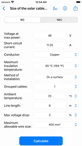 PV Calculations screenshot 1