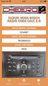 RADIO CODE for SUZUKI IGNIS screenshot 0