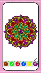 Mandala Color by Number Book screenshot 1