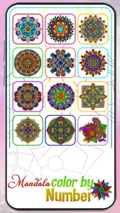 Mandala Color by Number Book screenshot 2