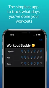 Workout Buddy: Day Tracker Log screenshot 0