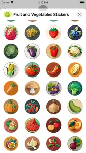 Fruit and Vegetables Sticker screenshot 1