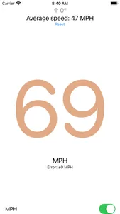 SpeedoMeter: Simple with GPS screenshot 2