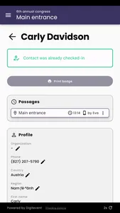 Digitevent check-in screenshot 5