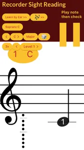 Recorder Sight Reading screenshot 1