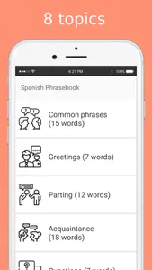 Spanish Phrasebook offline screenshot 0