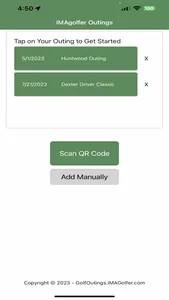 IMAgolfer Outings screenshot 2