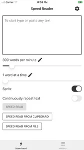 Speed Reader for Speed Reading screenshot 0