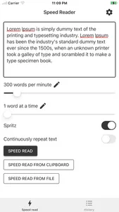 Speed Reader for Speed Reading screenshot 1