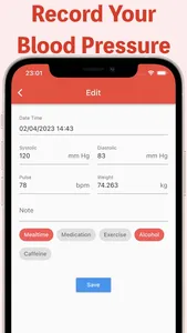 Blood Pressure Tracker - App screenshot 0