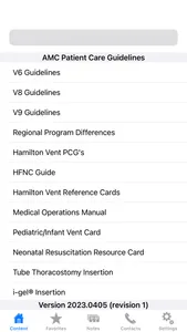 AMC Patient Care Guidelines screenshot 1