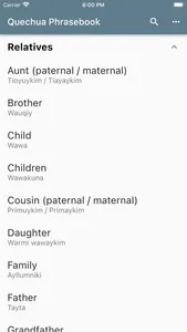 Quechua Phrasebook screenshot 3