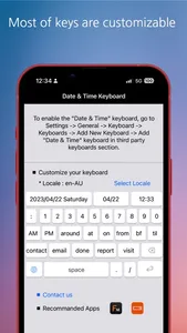 Date & Time Keyboard Pro screenshot 1