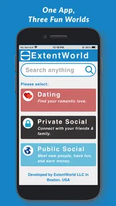 ExtentWorld: Social & Dating screenshot 0