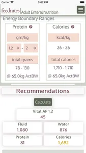 FeedRates - Adult Tube Feeding screenshot 9