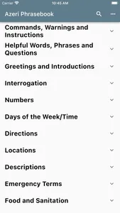 Azeri Phrasebook screenshot 0