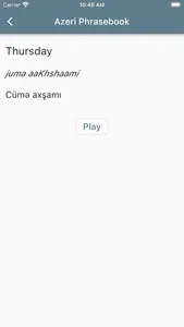 Azeri Phrasebook screenshot 2