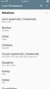 Azeri Phrasebook screenshot 3