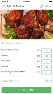Mill Hill Tandoori. screenshot 1