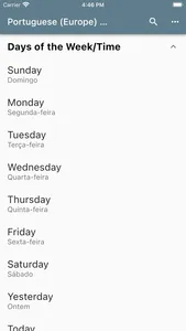 Portuguese (Europe) Phrasebook screenshot 2