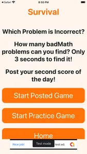 badMath screenshot 1