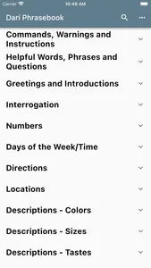Dari Phrasebook screenshot 0