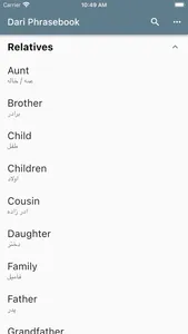 Dari Phrasebook screenshot 4