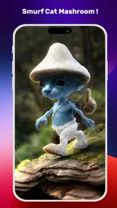 Smurf Cat Mushroom Coloring screenshot 0