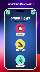 Smurf Cat Mushroom Coloring screenshot 2