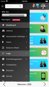 Admin SDB screenshot 1