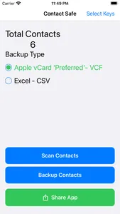 Contact Safe : Secure Backup screenshot 0