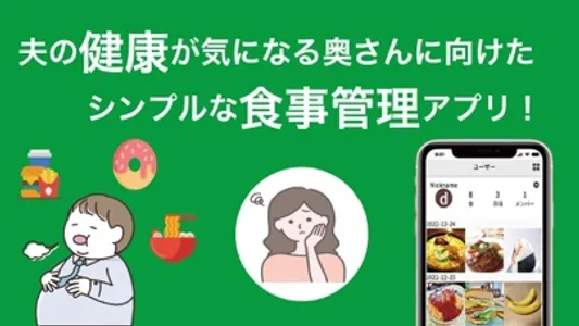 ヘルシースコア日記：家族の食事記録を共有して健康的な食生活へ screenshot 0