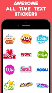 Awesome All Time Text Stickers screenshot 1