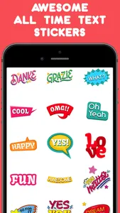 Awesome All Time Text Stickers screenshot 2