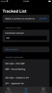 Simple Currency Tracker screenshot 1