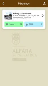 Smart Parking Alfara Patriarca screenshot 2