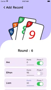 Phase 10 Scoreboard screenshot 1