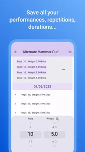 SportTrack workout log screenshot 2