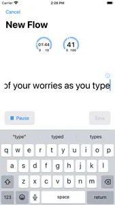 Freeflow freewriting app screenshot 1
