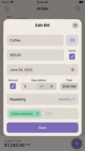 Billpad - Bill Logger screenshot 3