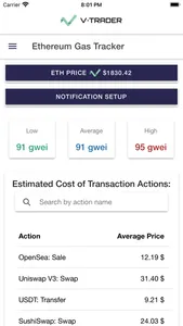 Ethereum Gas Tracker screenshot 1