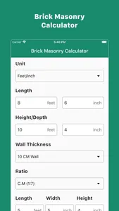 Brick Masonry Calculator screenshot 2