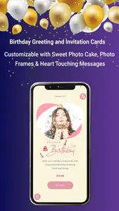 Birthday Cake Photo Card Maker screenshot 1