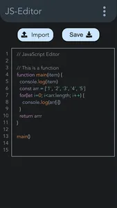 JavaScript Editor - Js Editor screenshot 0