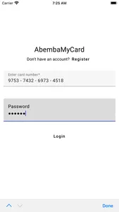 AbembaMyCard screenshot 1