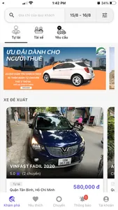 VIVUCAR - Ứng dụng thuê xe ôtô screenshot 1