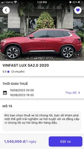 VIVUCAR - Ứng dụng thuê xe ôtô screenshot 2